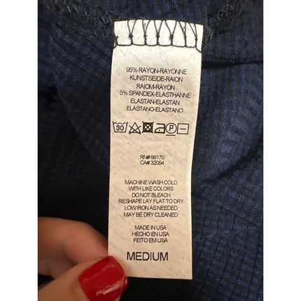 Urban Outfitters BDG Blue Knit Short Sleeve Pocket Mini T-shirt A-Line Dress M