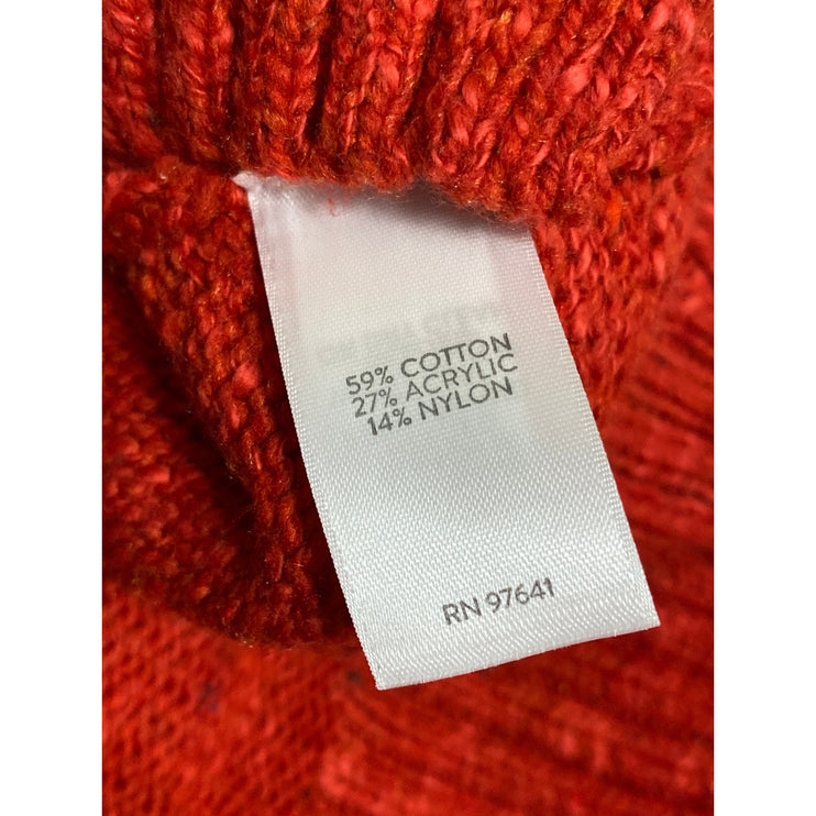 J.Jill Women's Red Turtleneck Long Sleeve Textured Knit Pullover Sweater Top 2X