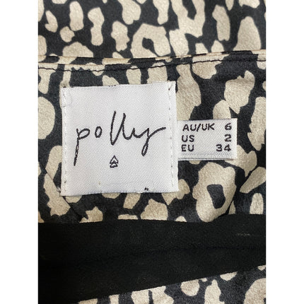 Princess Polly Multicolor Leopard Animal Print Mini Straight A-line Skirt Size 2