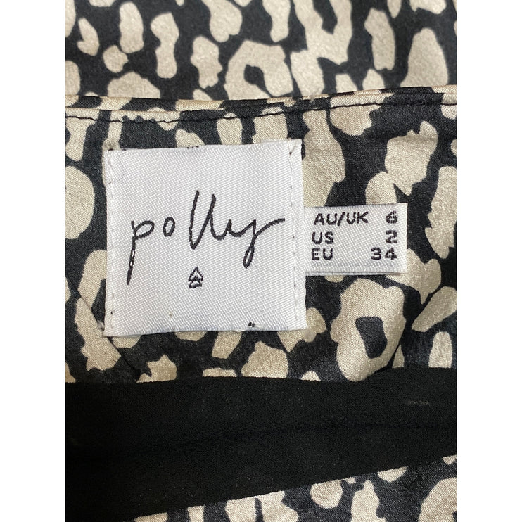 Princess Polly Multicolor Leopard Animal Print Mini Straight A-line Skirt Size 2