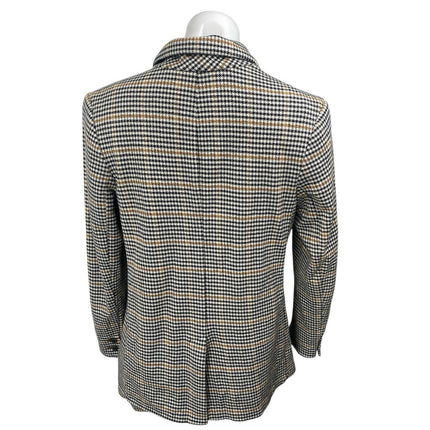 Old Navy Brown Houndstooth Plaid Checkered Long Sleeve Blazer Coat Jacket Size S