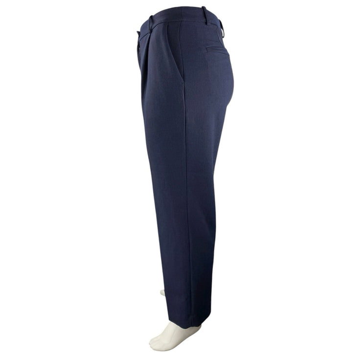 Banana Republic Womens Navy Blue High Rise Straight Trousers Dress Pants Size 12