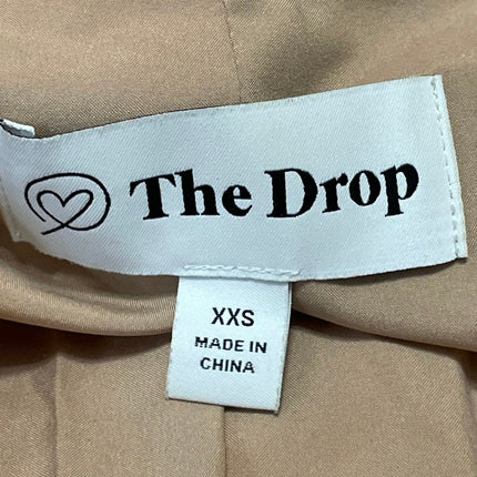 The Drop Women's Tan Long Sleeve Notch Lapel Pocket Blazer Coat Jacket Size XXS