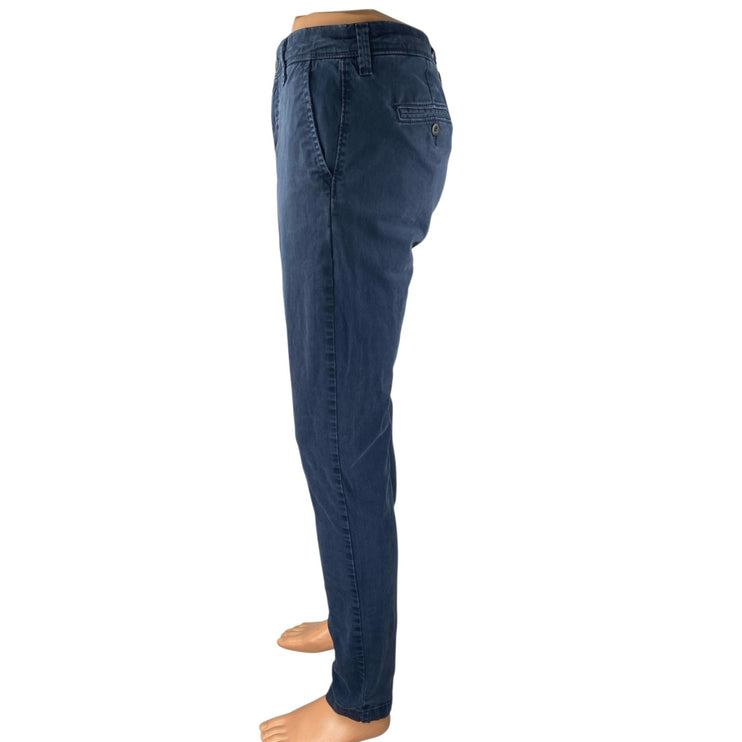 Aeropostale Men's Blue High Rise Skinny Chino Khaki Trousers Pants Size 30/34