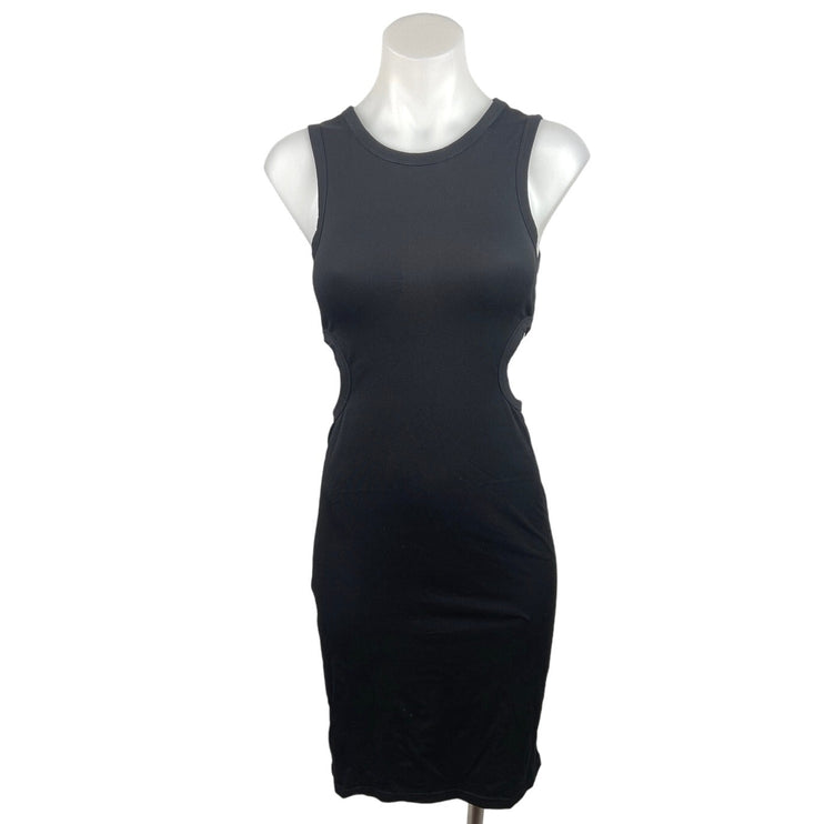 Zara Trafaluc Black Cutout Waist Round Neck Sleeveless Mini Sheath Dress Size S