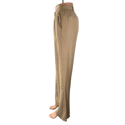 Thread Supply Women's Beige Tan Khaki High Rise Straight Trousers Pants Size S