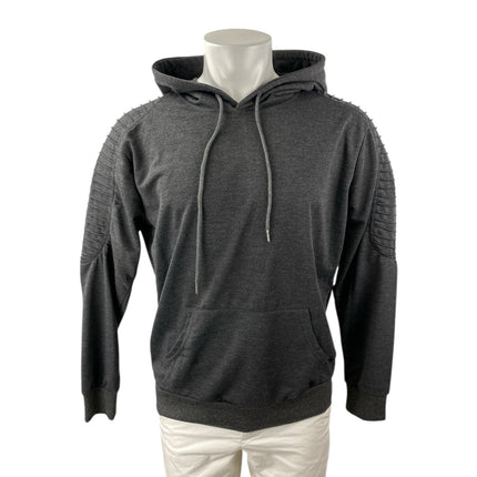 NEW Coofandy Men's Gray Long Sleeve Hoodie Hooded Pullover Sweatshirt Top Size S