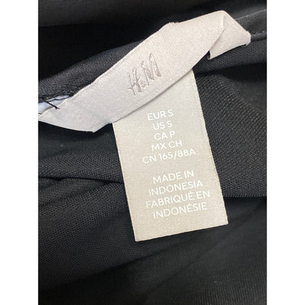 H&M Women's Black Silk Satin Sleeveless V Neck Cami Tank Maxi Slip Dress Size S