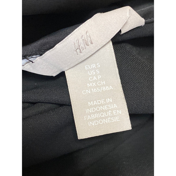 H&M Women's Black Silk Satin Sleeveless V Neck Cami Tank Maxi Slip Dress Size S