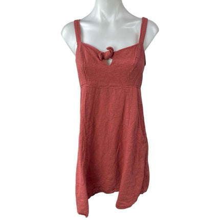Ann Taylor LOFT Women's Pink Linen Sleeveless Cami Mini Tank A-line Dress Size S