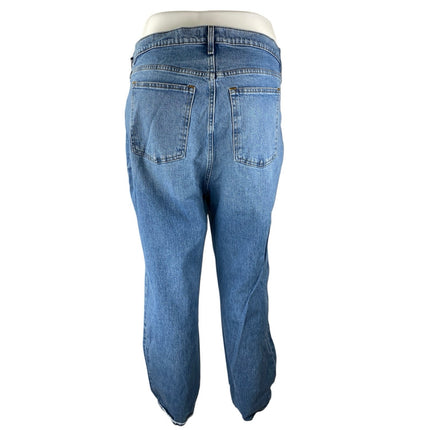 Abercrombie & Fitch The 90s Straight Women's Blue High Rise Denim Jeans Size 24