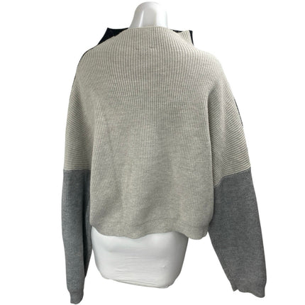 Le Lis Women's Multicolor Colorblock Rib Knit Turtleneck Long Sleeve Sweater XL