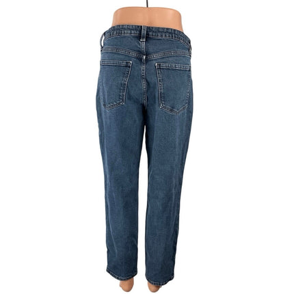 Old Navy OG Straight Leg Women's Blue High Rise Medium Wash Denim Jeans Size 8