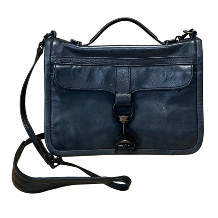 Rebecca Minkoff Mini MAC Black Crossbody Leather Adjustable Satchel Handbag OS