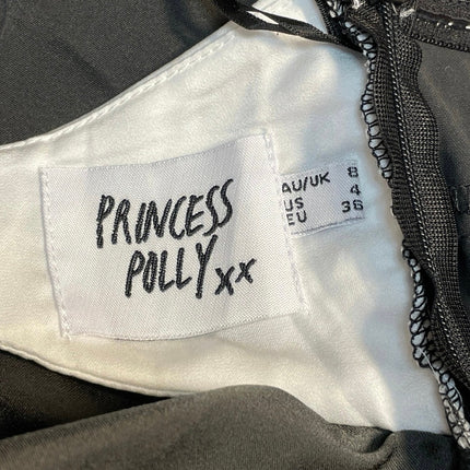 Princess Polly Black Strapless Tube Bandeau Cutout A Line Mini Dress Size 4