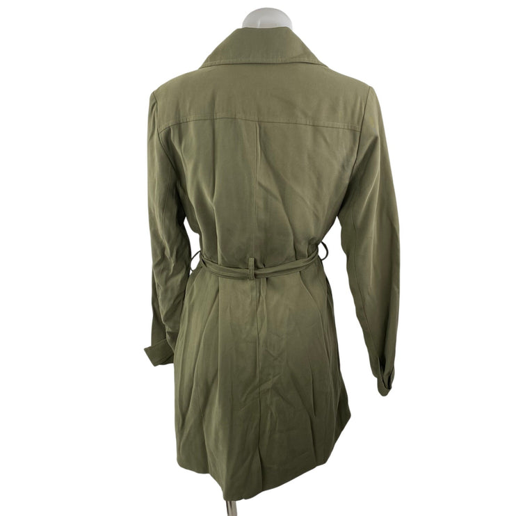 Banana Republic Women's Olive Green Long Sleeve Tie Waist Coat Jacket Size S