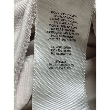 ARITZIA Babaton Women's Cream Short Sleeve Square Neck Shirt Bodysuit Top Sz XS