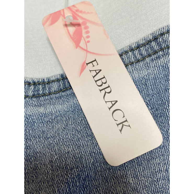 NEW Women's Blue Light Wash High Waisted Straight Tapered Denim Jeans Pants Sz M