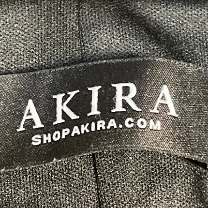 Akira Dark Green Long Sleeves Pinstriped Crop Plunge V-neck Blazer Coat Jacket S