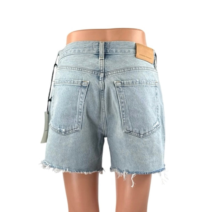 NEW Citizen of Humanity Annabelle Blue High Rise Distressed Denim Jean Shorts 25