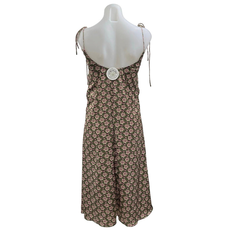 NEW Bishop + Young Adria Multicolor Floral Ruched Sleeveless Cami Tank Dress M