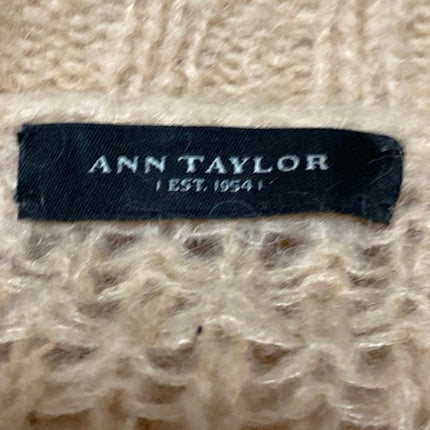 Ann Taylor Women's Tan Khaki Long Sleeve Button Up Cardigan Sweater Top Size S