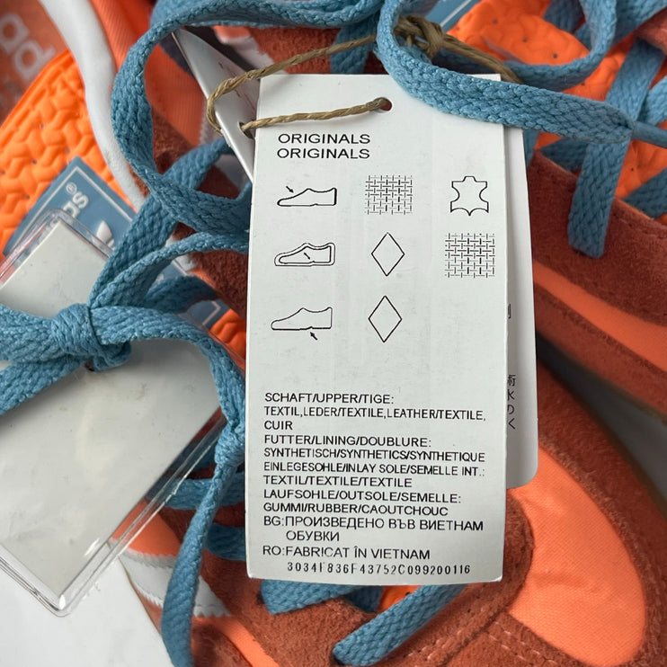 NEW Adidas Gazelle Indoor Orange Low Top Lace Up Athletic Sneakers Shoes Sz 6.5