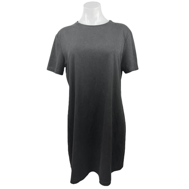 Zara Trafaluc Gray Crewneck Short Sleeve Back Zip Casual Mini T-Shirt Brie Zara Trafaluc Gray Crewneck Short Sleeve Back Zip Casual Mini T-Shirt Brie
