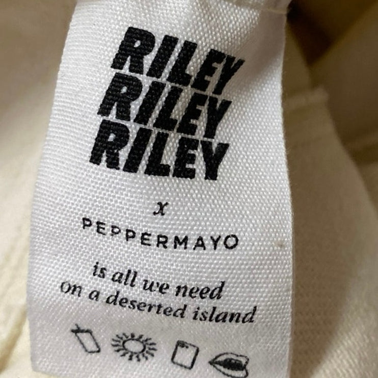Riley Hubatka x Peppermayo White High Waist Wide Leg Palazzo Trousers Pants Sz 8