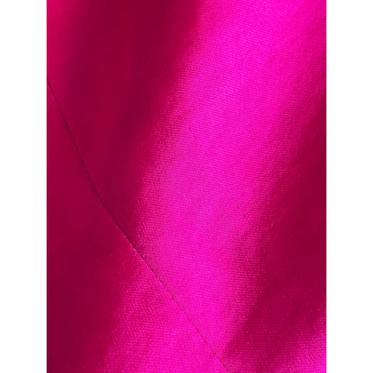Skies are Blue Pink Silk Satin Double Breasted Long Sleeve Blazer Mini Dress M