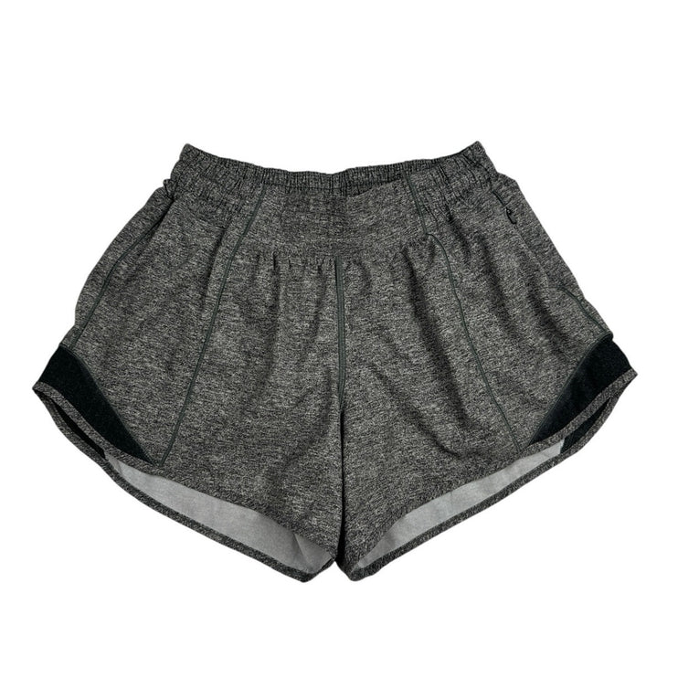 Lululemon Womens Heather Gray Hotty Hot High Rise Workout Running Shorts Size S