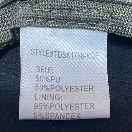 4SI3NNAI Green Sleeveless Faux Leather Vegan Open Back Tank Bodysuit Top Size XS