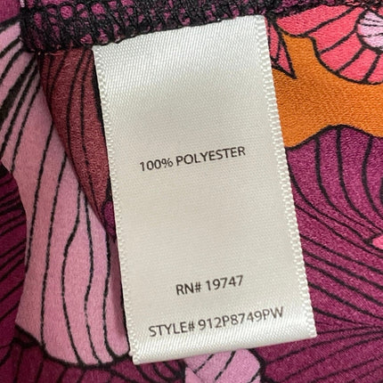 The Pioneer Woman Multicolor Long Bell Sleeves Floral Sheer Tunic Blouse Top XL