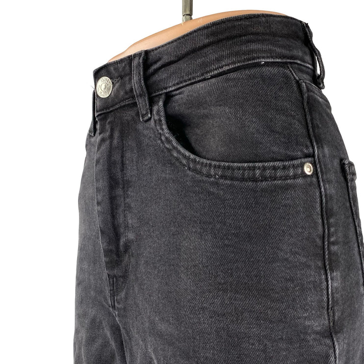 ONLY Women's Black High Waisted Baggy Barrel Flare Wide Leg Denim Jeans Pants 26