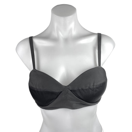 NEW Favorite Daughter Ex Boyfriend Black Padded Satin Bralette Bra Top Size S