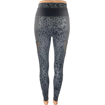 Lululemon Just Breathe Black Leopard Mesh Yoga Athletic Leggings Pants Size 4