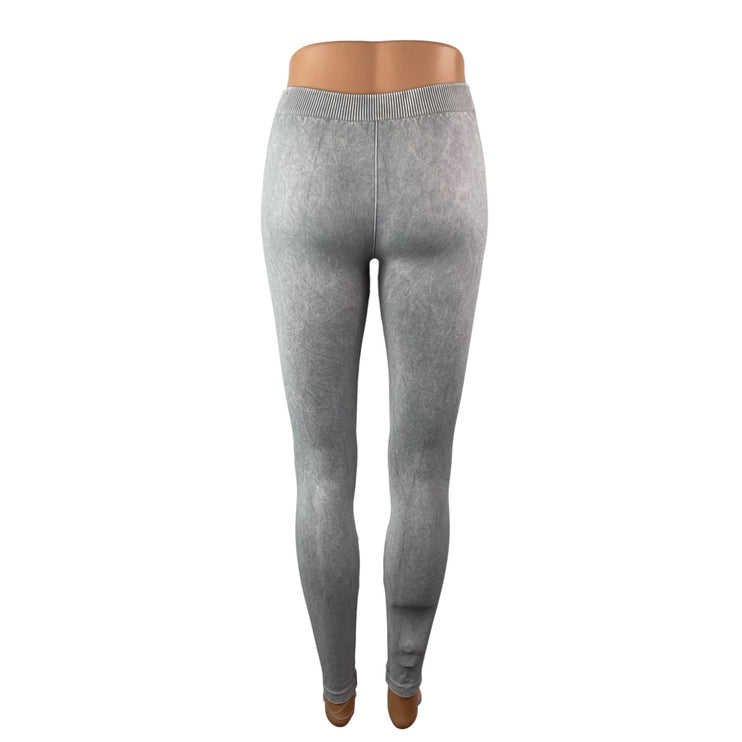 Nikibiki Womens Gray Low Waist Waffle Knee Seamless Activewear Tight Leggings OS