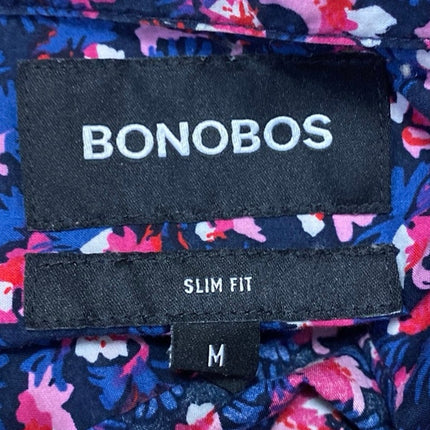Bonobos Men's Multicolor Floral Short Sleeve Slim Fit Button Down Shirt Top Sz M