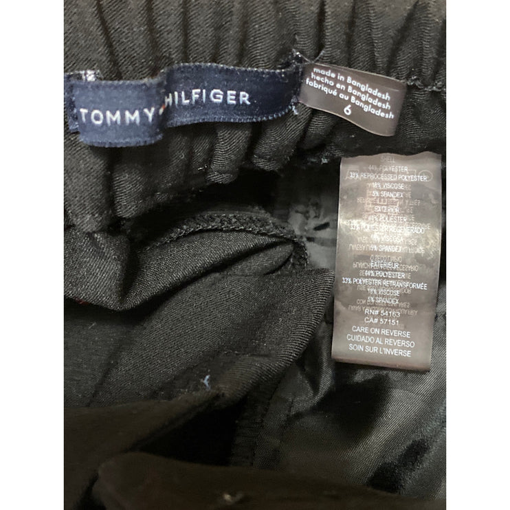 Tommy Hilfiger Women's Black High Waist Straight Leg Trousers Dress Pants Size 6