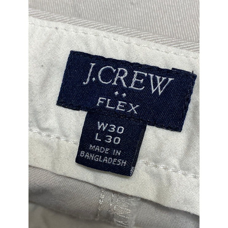 J.Crew Women's Off-White High Waisted Straight Leg Chino Khaki Trousers Pants 30