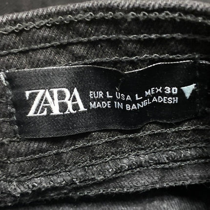 Zara Women's Black Sleeveless Cami Camisole Mini Tank Denim Jean Dress Size L