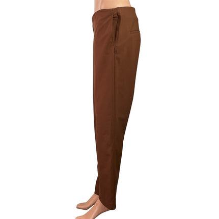 Christian Siriano Women's Brown High Rise Straight Leg Trousers Pants Size 6