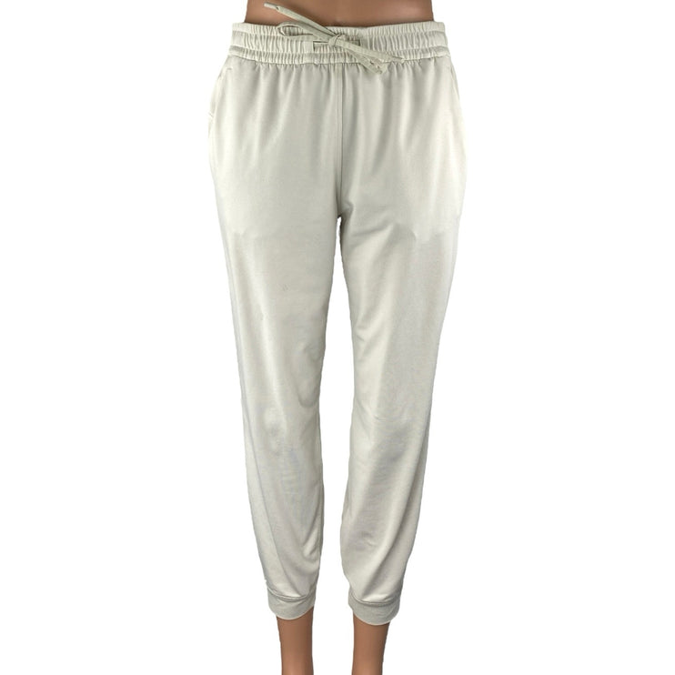 Lululemon Soft Jersey Classic Fit Women White Athletic Jogger Sweat Pants Size 6