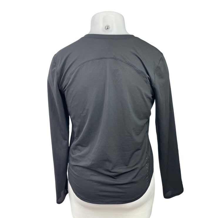 Lululemon Women's Black Long Sleeve Athletic Activewear Tee T-shirt Top Size 10