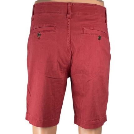 Iron Powerflex Stretch Men's Red High Rise Chino Walking Beach Bermuda Shorts 30