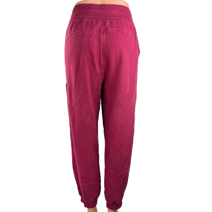 Lululemon Pink Drawstring High Rise Pockets Athletic Jogger Sweatpants Size M