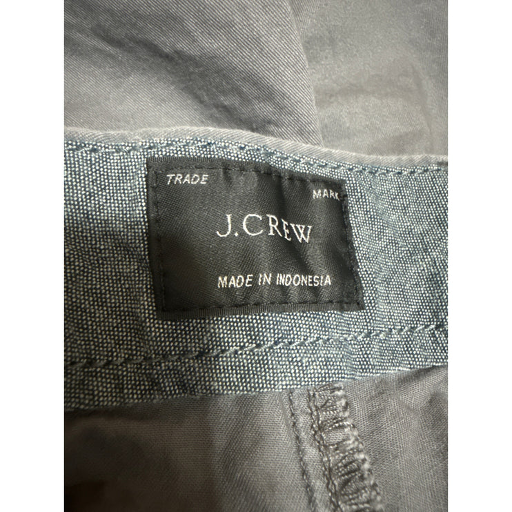 J.Crew Men's Gray Flat Front Mid Rise Casual Chino Khaki Bermuda Shorts Size L