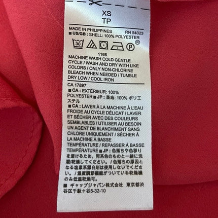 Banana Republic Women's Red Pink Short Sleeve Crew Neck Casual Blouse Top Sz XS