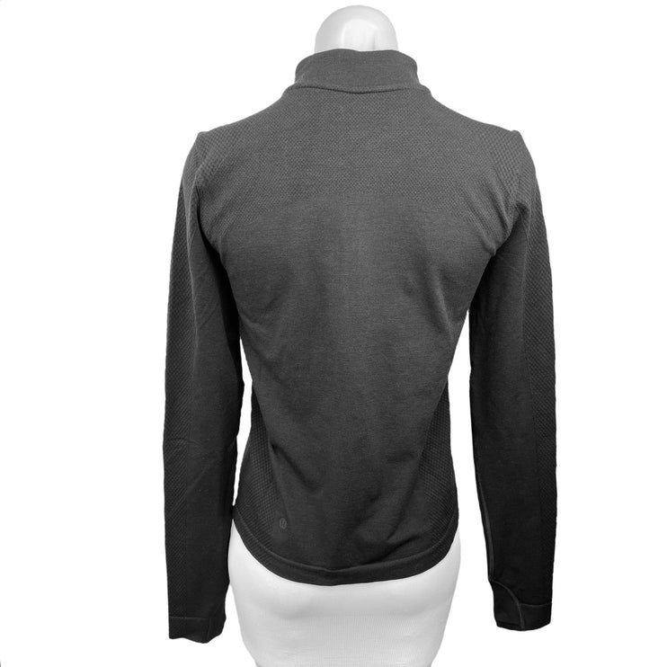 Lululemon Black Half Zip Athleisure Outdoor Athletic Sweatshirt Jacket Top Sz 8