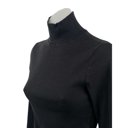 Reformation Davy Women's Black Turtleneck Long Sleeve Knit Crop Top Size M